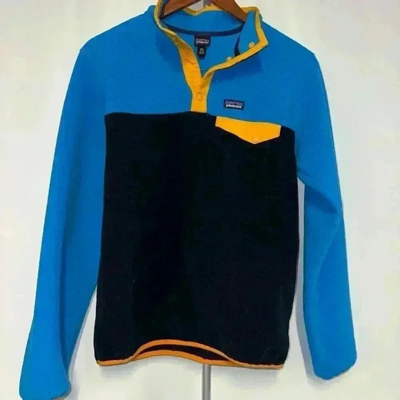 Patagonia Synchilla Fleece Pullover Blue Black XXL Youth - Picture 1 of 13